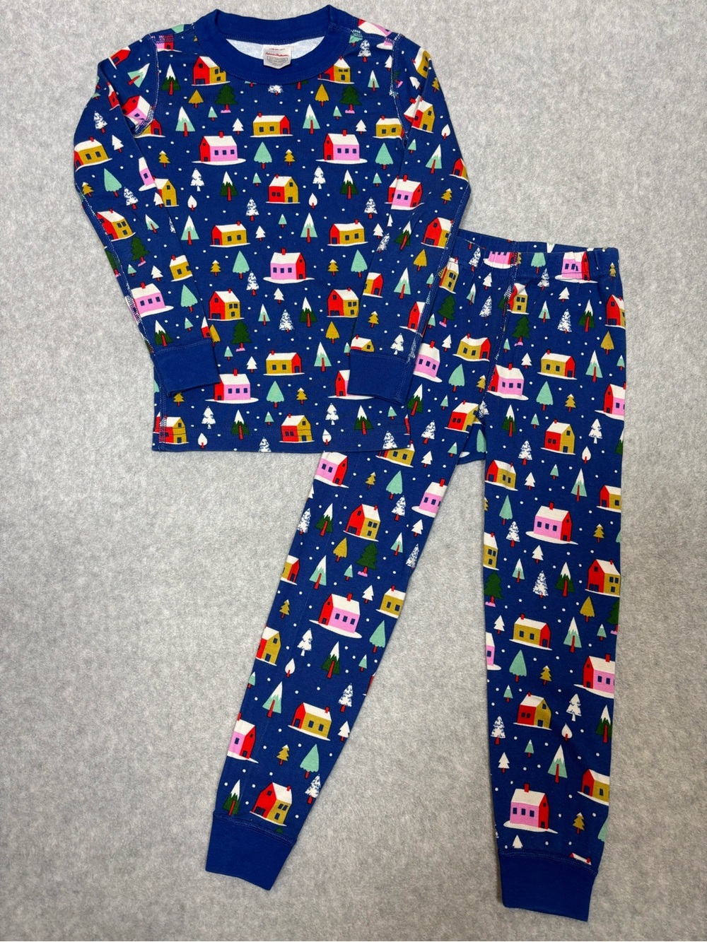 Hanna Andersson Holiday Pajama Set-Hygge House Winter Village Print-Kids Size 5